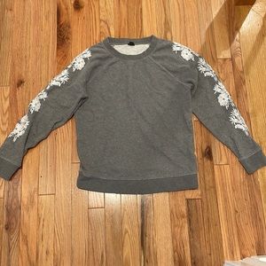 J. Crew crew/scoop neck grey sweater